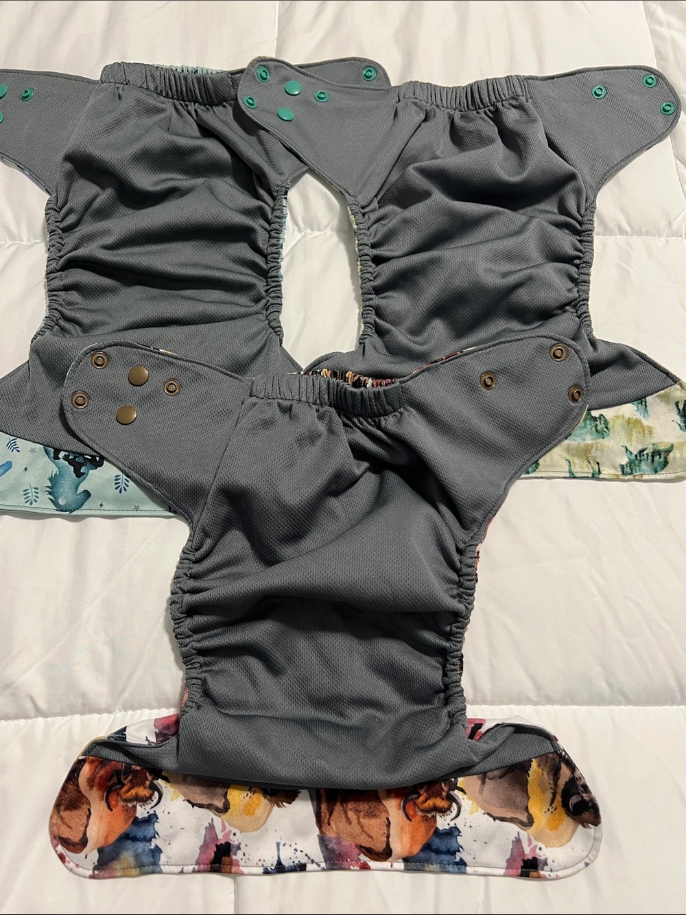 Stock Show Baby Cloth Diapers Aztec, Buffalo, Horse & Animal Prints One Size - Picture 3 of 10